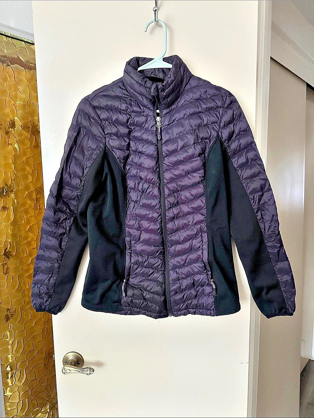 32 Degrees Heat Ladies Mixed Media Jacket Black Puffer